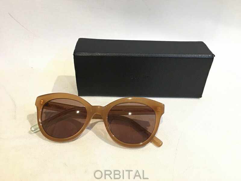 【中古】二子玉)BLANC ブラン×トゥモローランド 別注 B0025 サングラス HAZEL ブラウン  定価25,410円 ※左右歪み少々