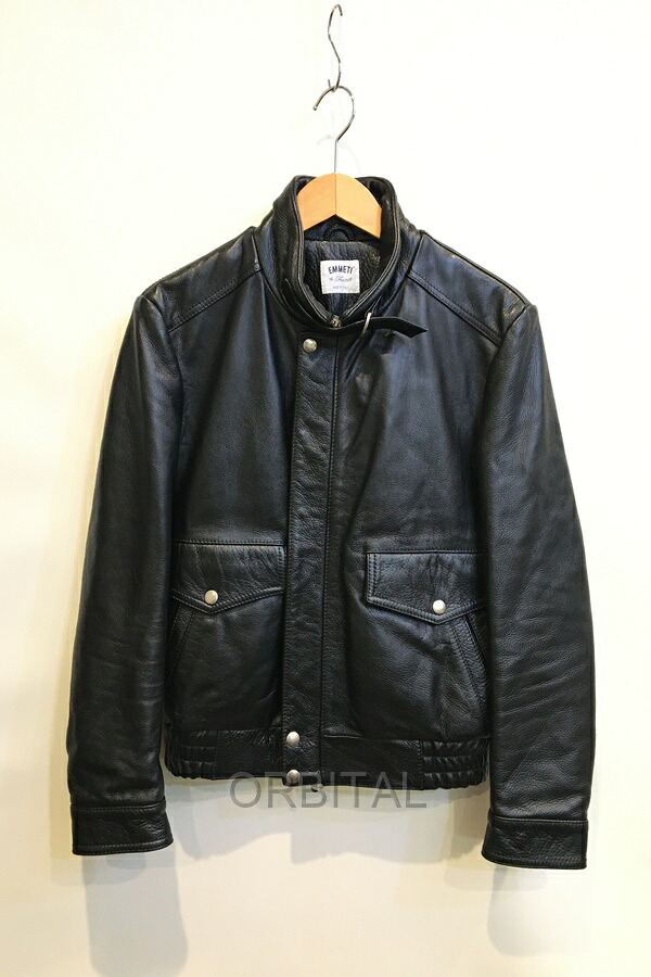 【中古】二子玉) EMMETI &times; BEAMS エンメティ &times; ビームス 別注 WHITEY 中綿 ライダースジャケット ブラック メンズ 44 イタリア製 美品｜ベリーグッドストア