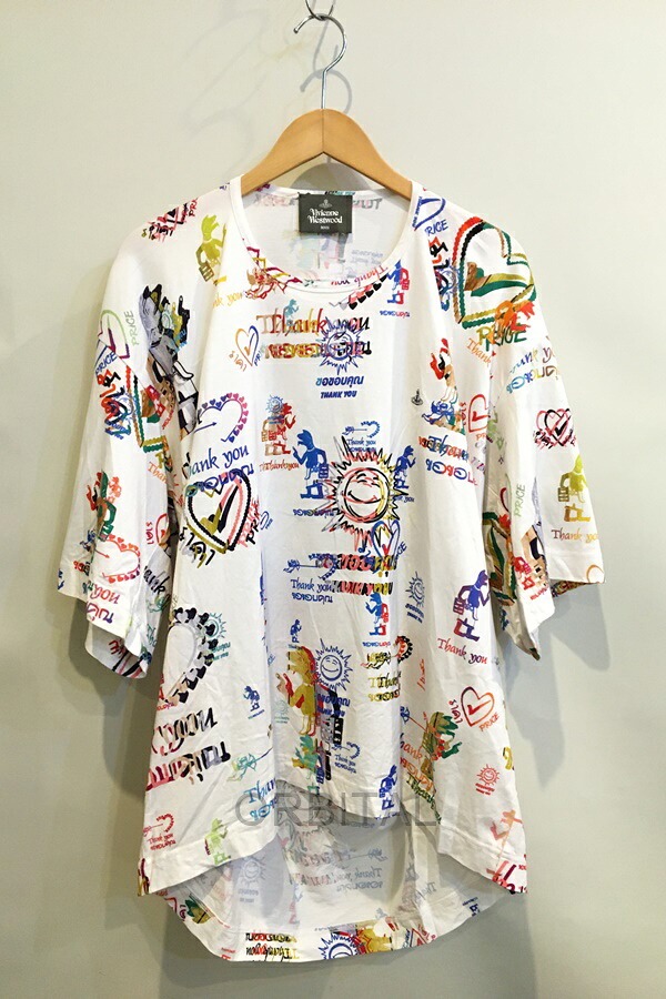【中古】双生児玉) Vivienne Westwood MAN ヴィヴィアンウエストウッドマン THANK YOU  オーバーサイズイレギュラーヘムプルオーバー メンズF