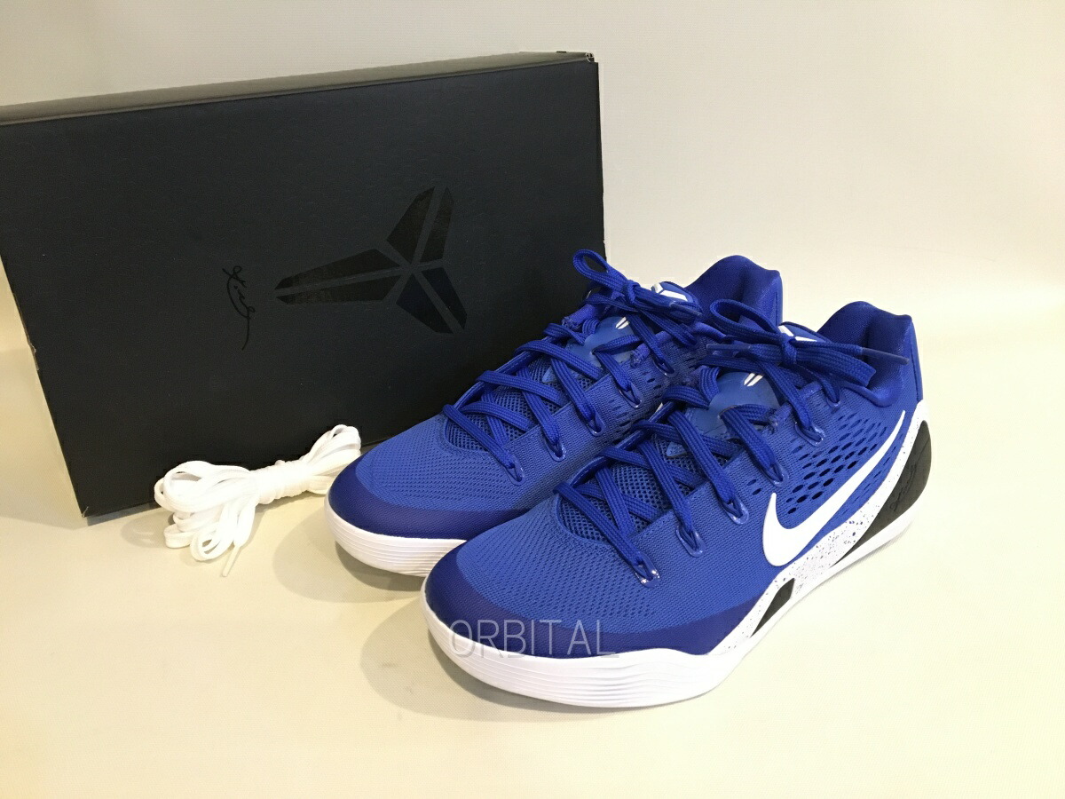 【中古】二子玉) 未使用 Nike Kobe 9 Elite Low Protro ナイキ コービー 9 EM ロー プロトロ ゲームロイヤル/ホワイト 27cm IH1401-400