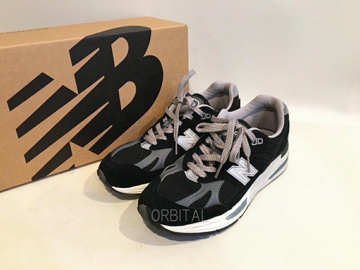 【中古】双生子玉) New Balance ニュー平衡にする U991BK2 Made インチ UK 991v2 スニーカー 黒いこと 黒 イングランド製 必要経費39,600円 23糎