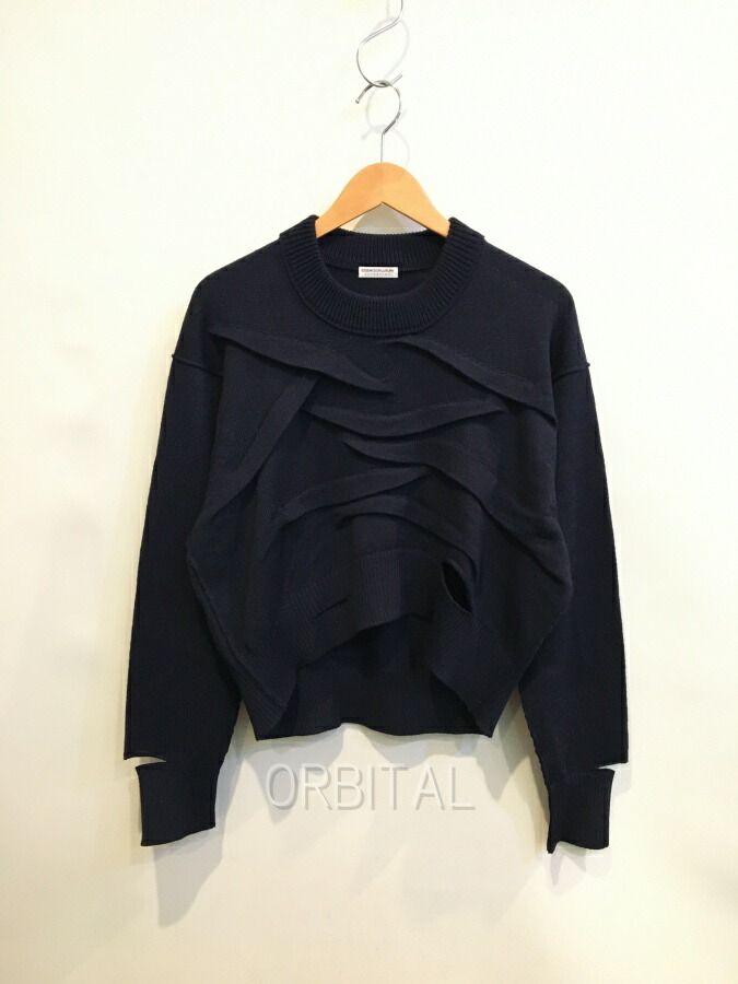 【中古】二子玉) ESTNATION エストネーション ESSENCEOFLUXURY 25AW クラッシュタックニット レディース F 定価66,000円 極美品 13,943円