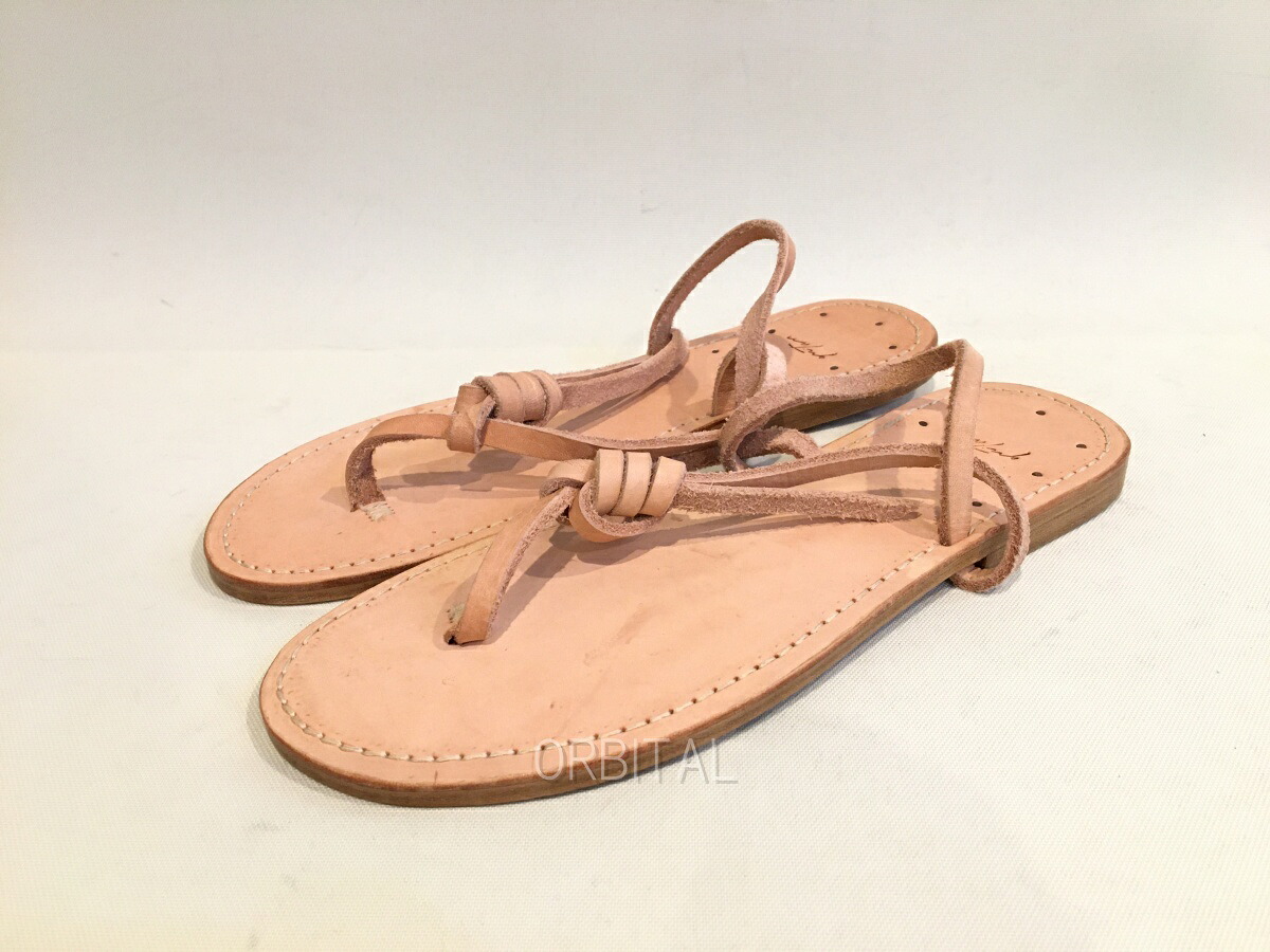 【中古】二子玉) quitan 未使用 ONE-STROKE SANDALS キタン トングサンダル 5150045 ナチュラル サイズ2（26?27cm） 定価29,700円｜ベリーグッドストア 13,980円