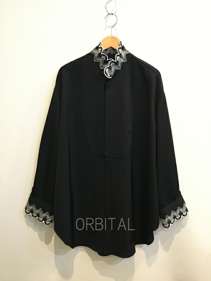 【中古】二子玉) FETICO &times; HARUNOBUMURATA フェティコ&times;ハルノブムラタ LACE EMBROIDERY GWEN レースエンブロイダリーブラウス 36｜ベリーグッドストア
