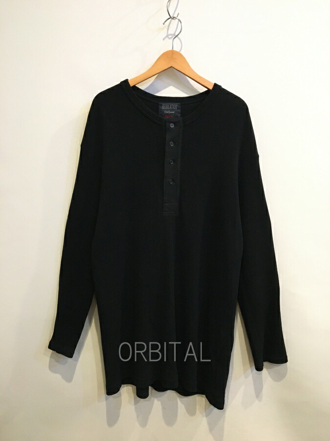 【中古】双生児玉) REGULATION Yohji Yamamoto 定まり ヨウジヤマモト ヘンリーのど首 サーマルカットソー HZ-T54-086 メンズ 3