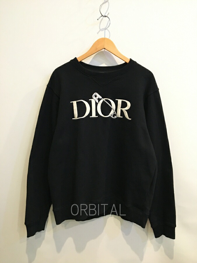 【中古】双生子玉) Dior × Judy Blame クリスチャンディオール × ジュディ・ブレイム 労働者の一団のど首 トレーナー XL 043J604A0531 ※色あせ少々