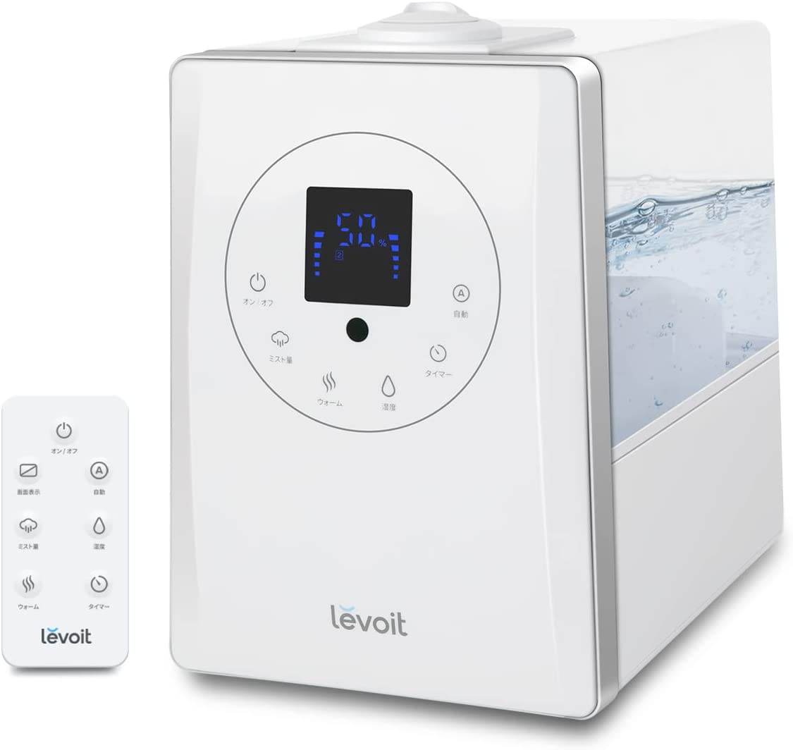 楽天市場】Levoit 加湿器 6L 6-25畳対応 リモコン付き【100℃高温除菌