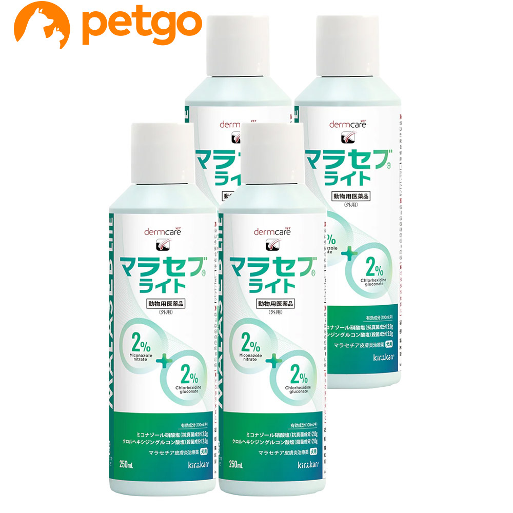 【4本仕掛ける】マラセブライト シャンプー 犬用 250mL（毛の荒物用飲み薬）