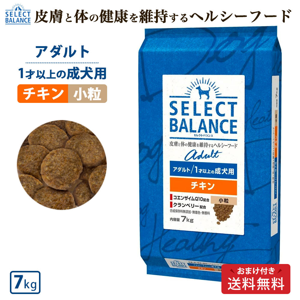 楽天市場】おまけ付きセレクトバランス アダルト チキン 小粒 3kg 3