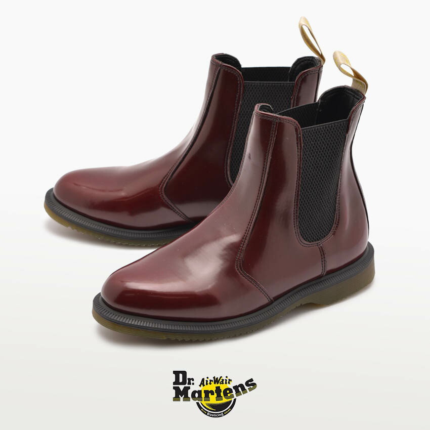 Doctor Martin boots Lady's red Vee cancer Flora Chelsea boot VEGAN FLORA CHELSEA BOOT 24178600 side Gore Doctor Martin boots Lady's red Vee cancer Flora Chelsea boot VEGAN FLORA CHELSEA BOOT 24178600 side Gore