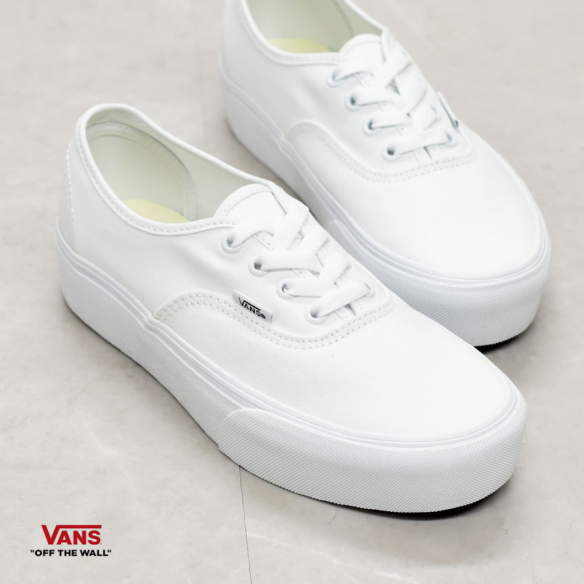 バンズ スニーカー VANS レディース 厚底 ブラック 黒 靴 オーセンティック プラットフォーム 2.0 シューズ ローカット おしゃれ 大人 人気 スケートブランド スケーター 定番モデル ローテク ヴァンズ AUTHENTIC PLATFORM VN0A3AV8W00画像