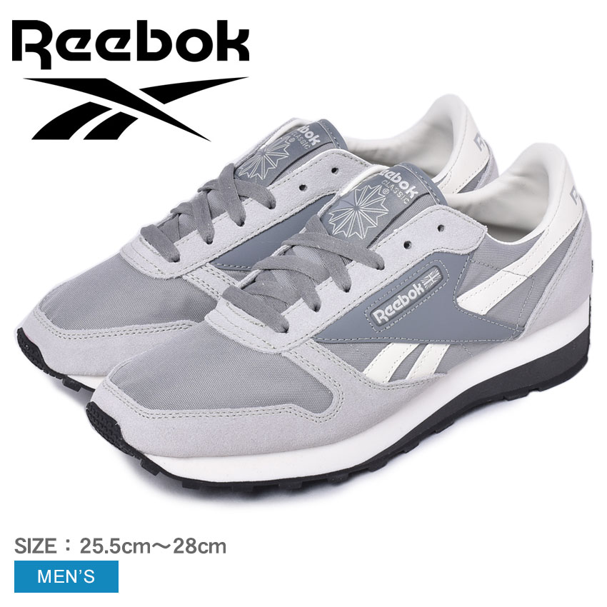 楽天市場 クーポンで割引 21日9 59迄 リーボック スニーカー メンズ Reebok クラシック レザー アズテック レザー 本革 シューズ ブランド カジュアル ローカット ストリート シンプル スポーティ ロゴ 靴 運動 おしゃれ クッション ランニング グレー Fx2453 Cl