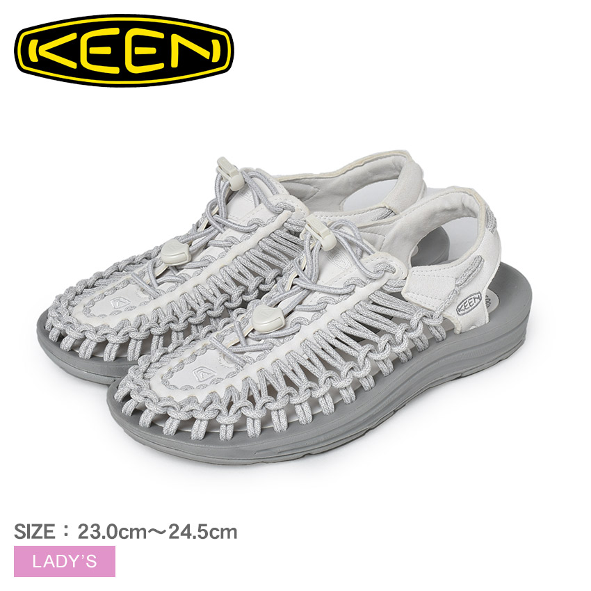 即日出荷 楽天市場 Sale ポイント10倍 キーン サンダル レディース Keen ユニーク スポーツサンダル スポサン ブランド スポーティー ストリート アウトドア ストラップ おしゃれ 軽量 レジャー アウトドア ファッション 人気 ホワイト 白 グレー Uneek 母