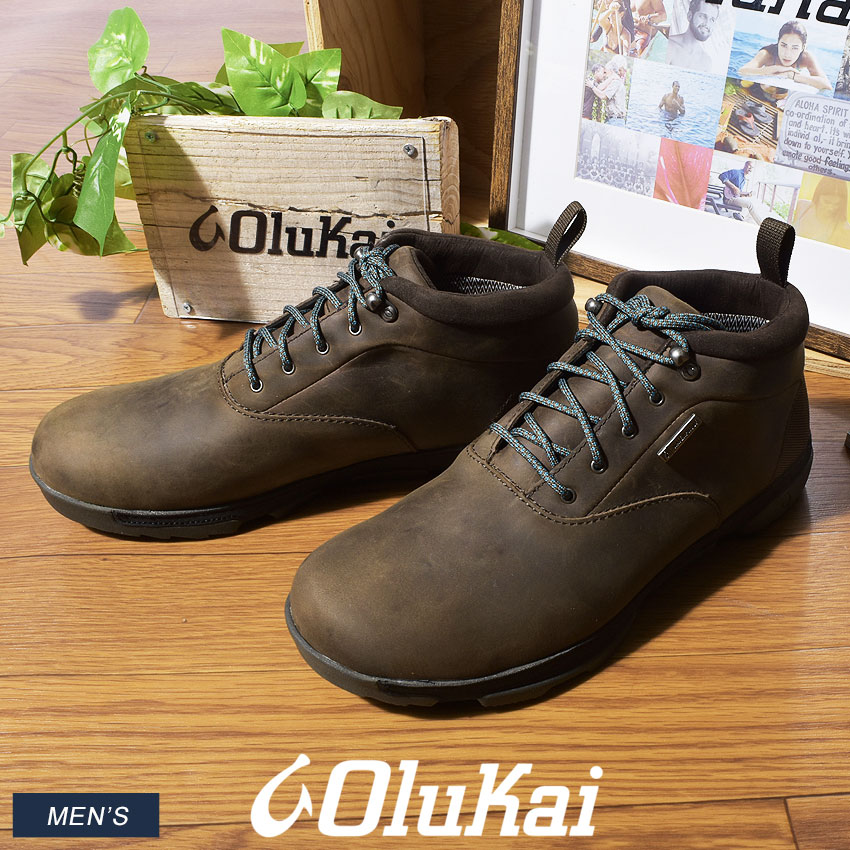 安い購入 楽天市場 Sale ポイント10倍 オルカイ シューズ Olukai トレッキング メンズ 登山 山登り アウトドア レジャー カジュアル 生体工学 グリップ 滑り止め クッション性 サポート レザー 本革 クアロノ Wp Kualono Wp 5h40 ハワイ スニーカー 防水