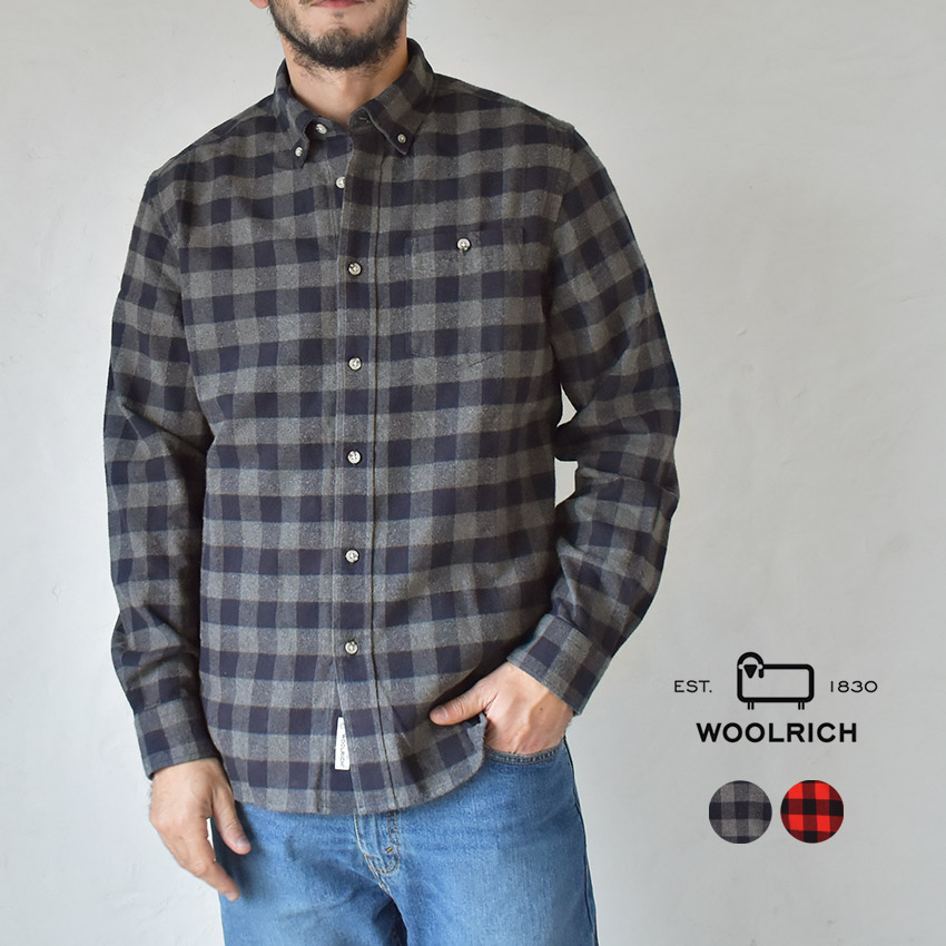 【美品】ウールリッチ　オーセンティックフランネルシャツ WOOLRICHのロングスリーブオーセンティックフランネルシャツを
