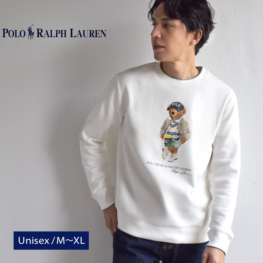 新作◇ラルフローレン ポロベア フリーススウェット ホワイト L/160 Polo ベア フリース スウェットシャツ | POLO RALPH LAUREN