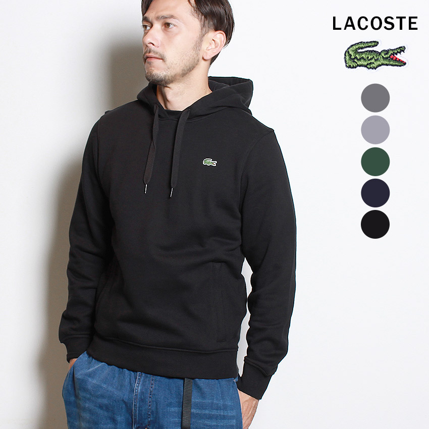 独創的 ラコステ フーディー メンズ Lacoste フード付きフリーススウェットシャツ パーカー トップス クラシック レトロ スポーツ ゴルフ テニス ワニ ロゴ ワンポイント インポート ブランド 長袖 通勤 通学 学生 ブラック 黒 ホワイト 白 グレー 訳ありセール格安