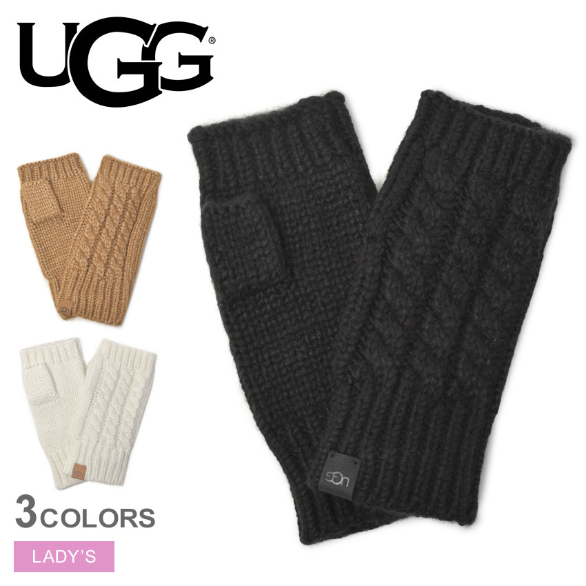 【aloha】UGG ベージュ リボン付き手袋 楽天市場】アグ UGG 手袋 レディース 指無し手袋 グローブ 黒