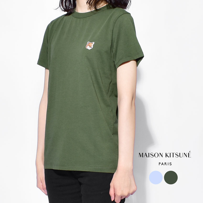 楽天市場 メール便可 メゾンキツネ Tシャツ レディース Maison Kitsune トリコロールフォックスパッチ Tシャツ クルーネック ブランド おしゃれ 半袖 シャツ ポケット 刺繍 ワッペン トップス ベーシック コットン カジュアル ワンポイント 狐 ロゴ Via Torino