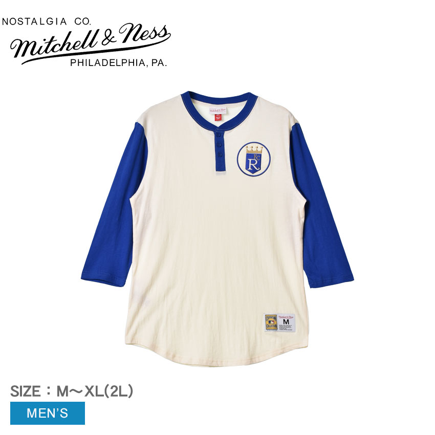 【楽天市場】《限定クーポン配布》ミッチェルアンドネス ヘンリーシャツ メンズ MITCHELL ＆ NESS カンザスシティ・ロイヤルズ MLB アイコン ヘンリーシャツ Henley