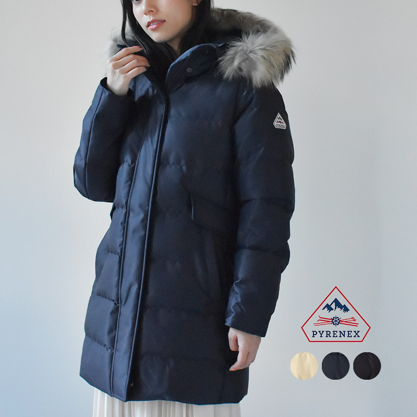 PYRENEX ファー付き ブラック ダウンジャケット PYRENEX＞Grenoble ファー付きダウンジャケット｜ダウン/中綿