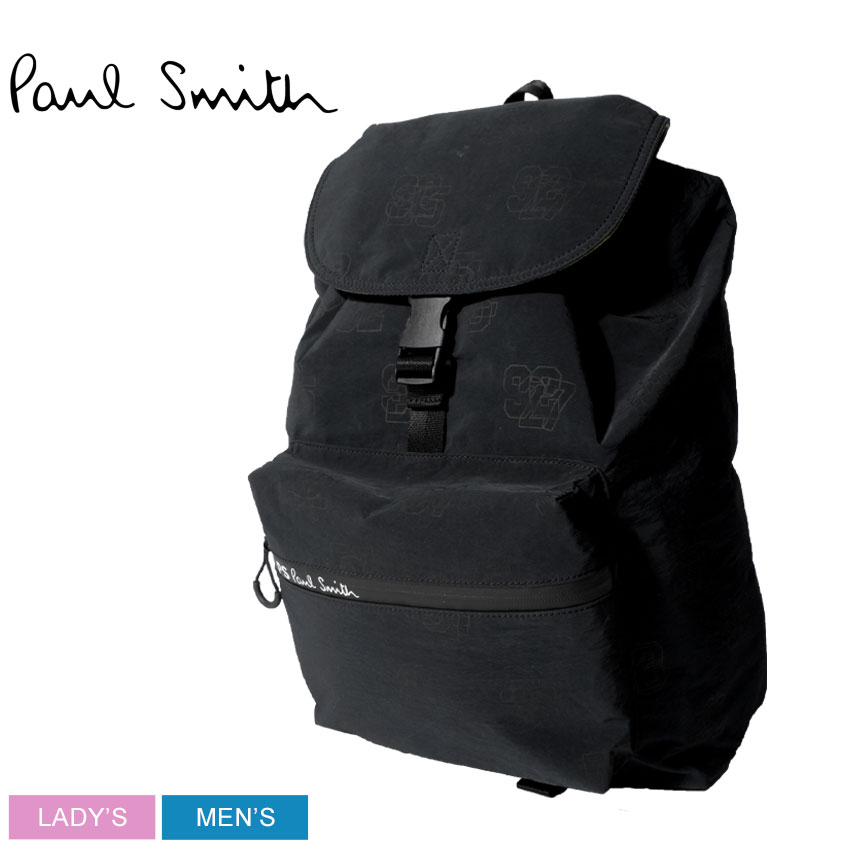 楽天市場 550円クーポン対象 ポール スミス バックパック メンズ レディース Paul Smith Bag Backpack Varsity バッグ リュックサック リュック レザー 収納 ブランド おしゃれ シンプル 贈り物 プレゼント ギフト カジュアル 通勤 通学 ブラック 黒 M2a 6685 Fvarsi