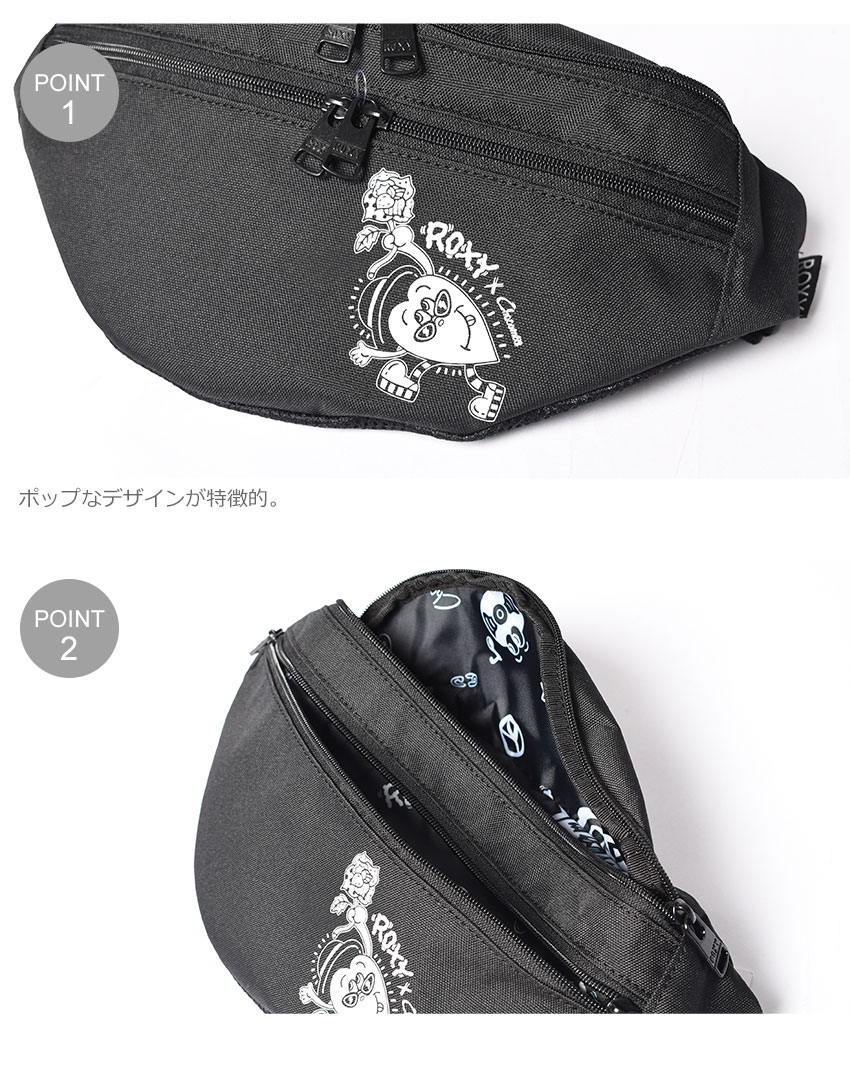 楽天市場 限定クーポンで割引 ロキシー ミニ バッグ レディース Roxy チョコムー ウェスト 鞄 ボディバッグ ウエストバッグ ウエストポーチ カジュアル スポーツ シンプル ロゴ キャラクター アウトドア フェス ビーチ 運動 通学 ブラック 黒 ベージュ Rbg4316 母の