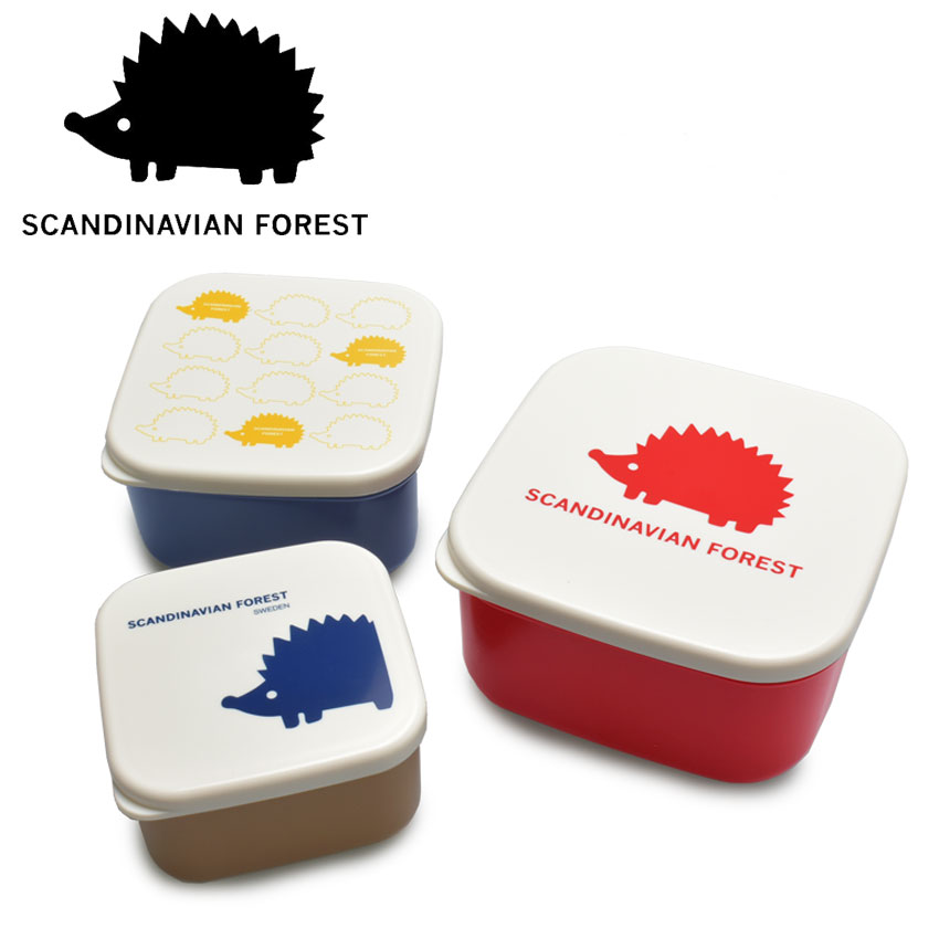 楽天市場 スカンジナビアンフォレスト ランチボックス メンズ レディース Scandinavian Forest 3p 入れ子式 ランチbox お弁当 お弁当箱 保存容器 タッパー ランチ おしゃれ オフィス 会社 学校 ブランド 北欧 かわいい ハリネズミ キャラクター Via Torino インポート