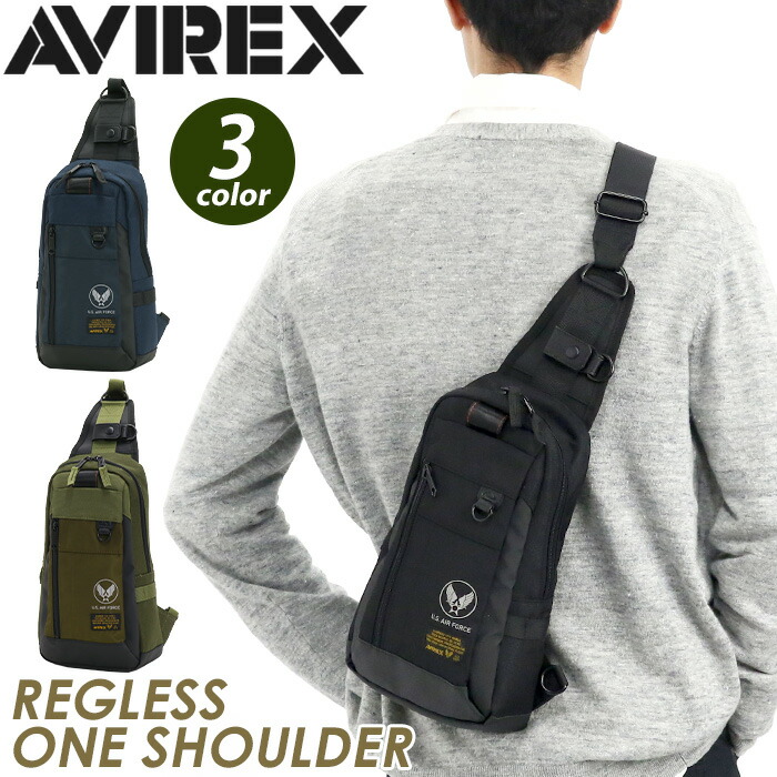 アヴィレックス ボディバッグ AVIREX メンズ 男性 男の子 2022 春夏 新作 アビレックス ボディーバッグ ワンショルダー ワンショル 軽量  斜めがけバッグ 斜め掛け ミリタリー MA-1モチーフ おしゃれ 人気 REGLESS リグレス AX2200 人気大割引