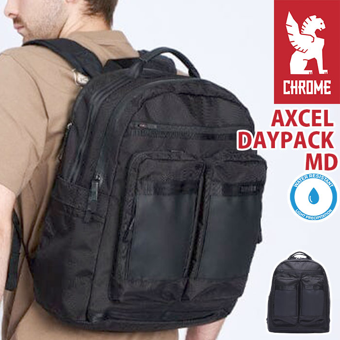 CHROME INDUSTRIES クロームインダストリーズ リュックサック AXCEL DAYPACK MD アクセル デイパック ミディアム 正規品 メンズ 男性 リュック バックパック A4 B4 通勤 ビジネス かばん シンプル 黒リュック 26L BJ019