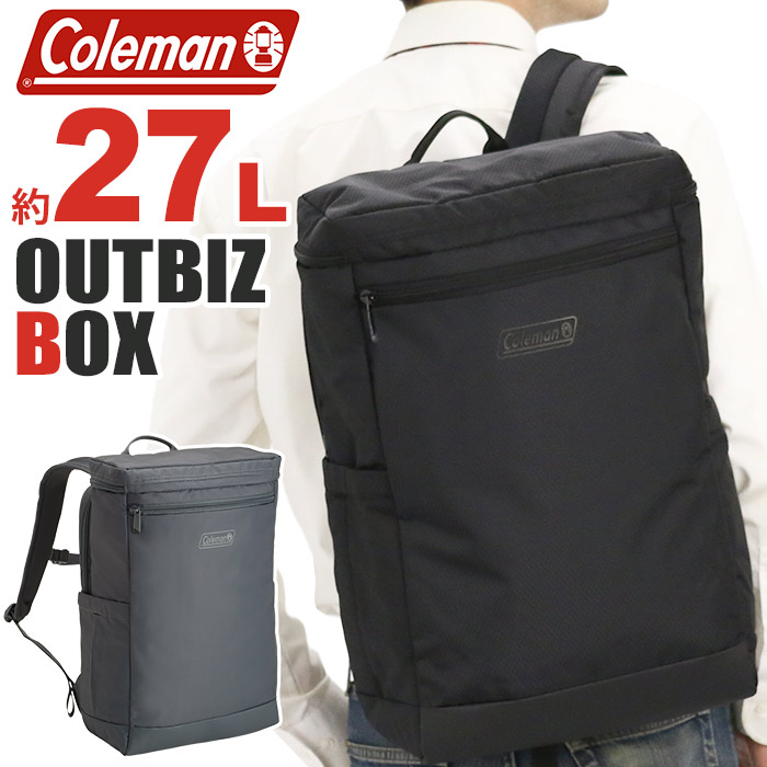 Coleman コールマン アウトビズ ボックス リュック 正規品 メンズ リュックサック BOX型 スクエアリュック レディース 男女兼用 通勤 通学 学校 学生 ビジネス A4 B4 PC収納 タブレット 中学生 高校生 黒 ブラック きれいめ カジュアル 27L OUTBIZ BOX 8,470円