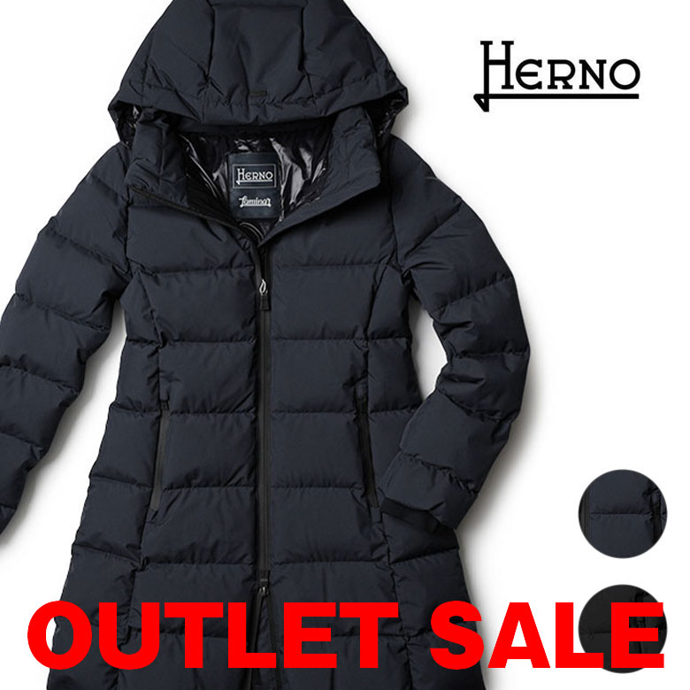 【楽天市場】【アウトレット】ヘルノ ダウン レディース ガールズ ダウンコート フード付き HERNO PI000142G 11106 ...