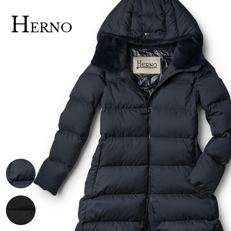 楽天市場】ヘルノ ダウン ウール 切り替え レディース HERNO コート