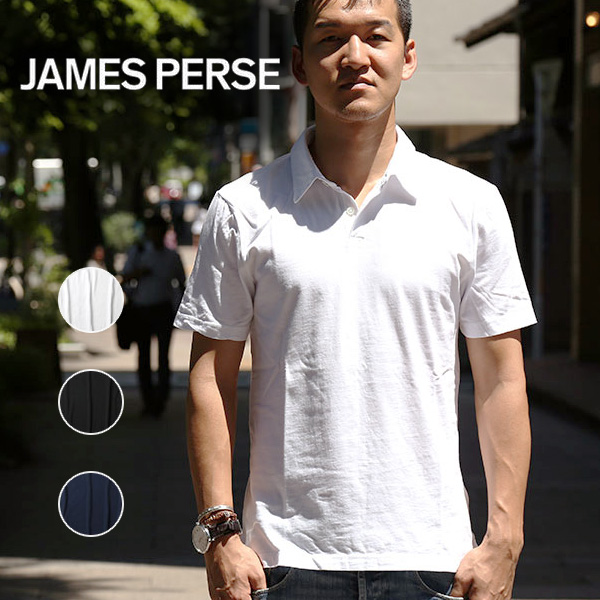 【楽天市場】【ラスト1点セール】ジェームスパース メンズ ポロシャツ 半袖 コットン MSX3337 カットソー JAMES PERSE