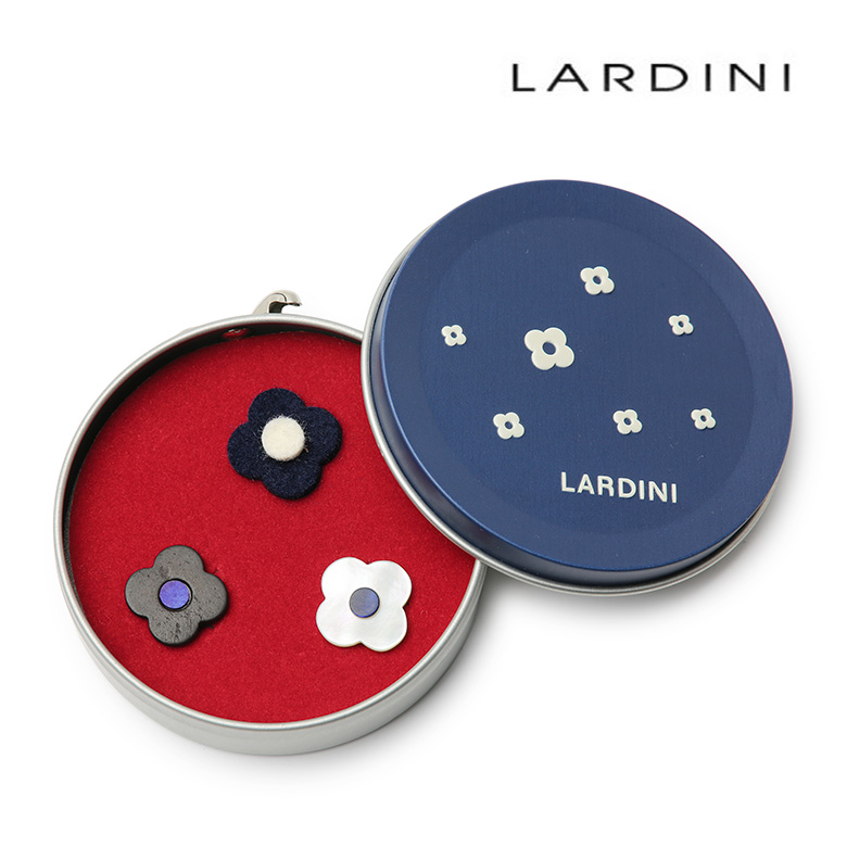 ラルディーニ 最大93%OFFクーポン ブートニエール ラペルピン 3個セット フラワー あす楽対応 LARDINI メンズ フラワーホール 品質満点 イタリア製