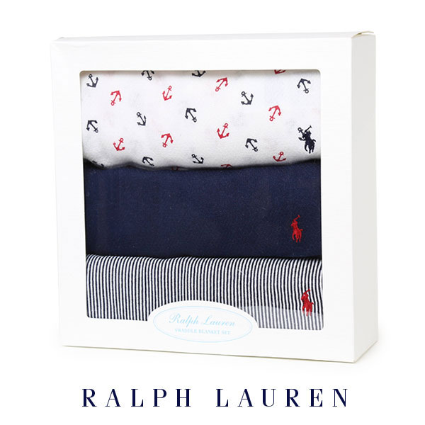 Viajero Honten Rakuten Global Market Ralph Lauren Blankets Afghan Ralph Lauren Blankets Afghan Swaddle 3 Set Anchor Navy Striped Baby Polo Pony Cotton Birth Celebration Gift Kids