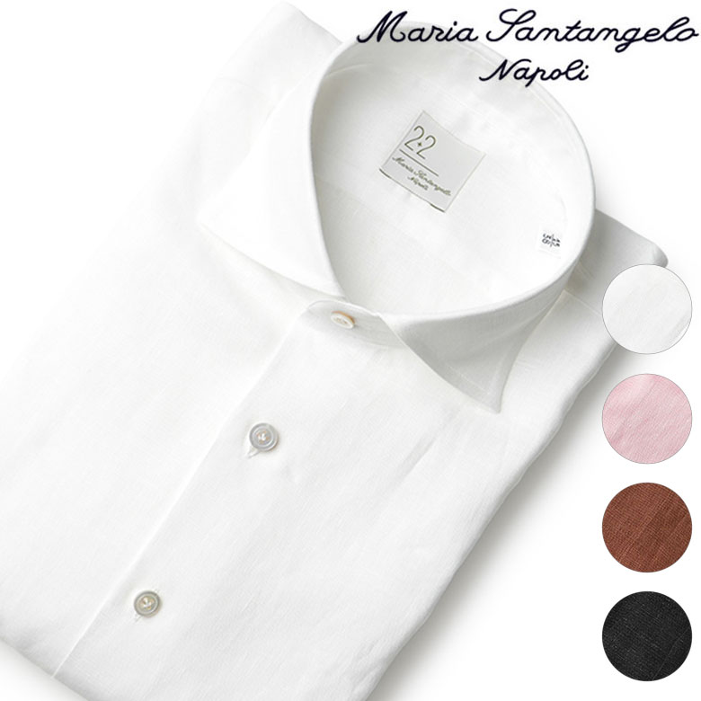 Maria Santangelo イタリア製 メンズ 麻　白シャツ M 40 楽天市場】【国内正規品】 マリアサンタンジェロ シャツ リネン