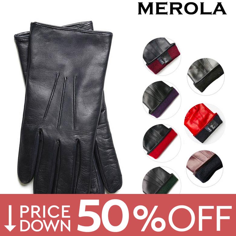 楽天市場】メローラ 手袋 グローブ レザー ナッパレザー カシミヤ100