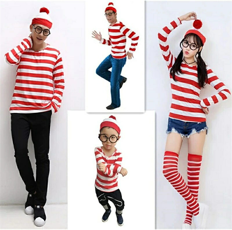 ウォーリーコスプレ　6個 楽天市場】【ウォーリーをさがせ コスプレ】アダルト ウォーリー (大人