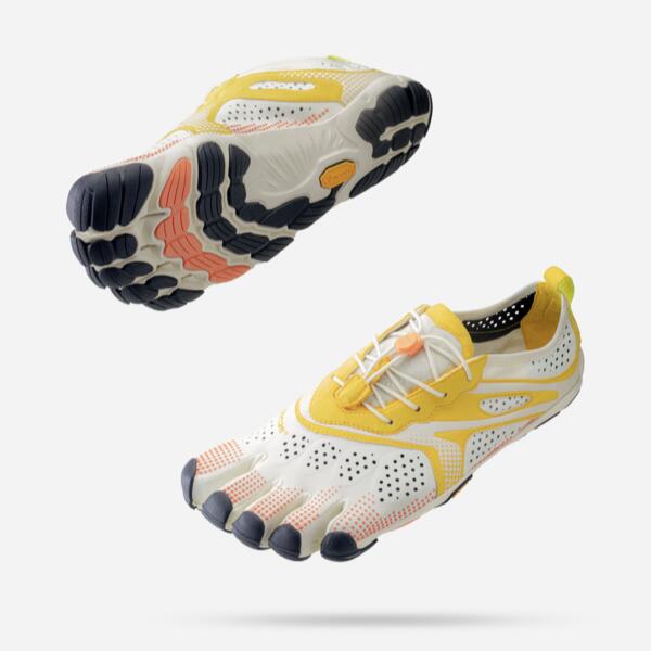 ビブラム Vibram ファイブフィンガーズ メンズ V-Run IVORY-YELLOW / アイボリーイエロー 25M7002《五本指 シューズ FiveFingers ベアフット ランニング ウォーキング 靴》|Vibram Fivefingers Japan