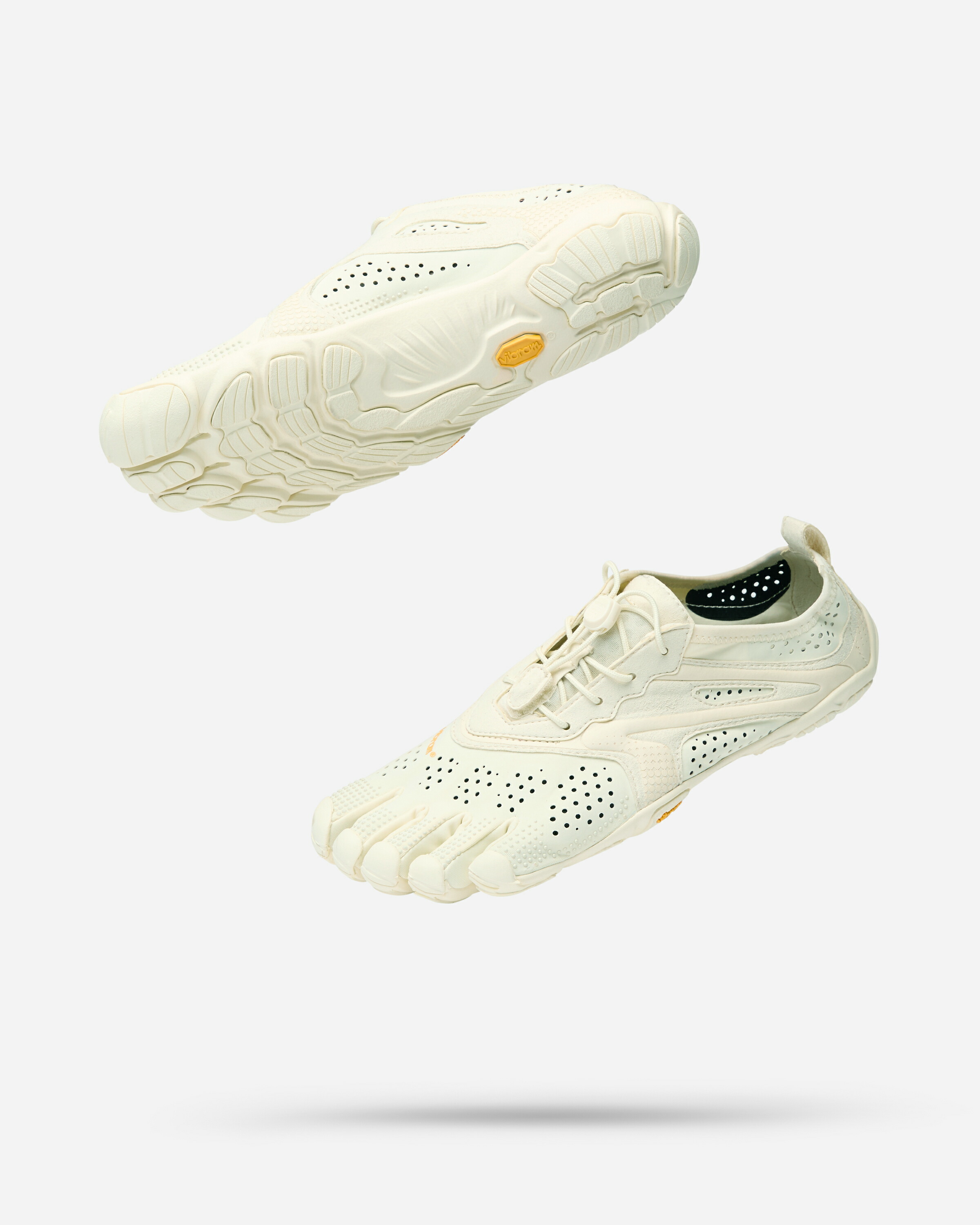 ビブラム Vibram ファイブフィンガーズ レディース V-Run Total Ivory / トータルアイボリー 26W7002 《五本指 シューズ FiveFingers ベアフット ランニング ウォーキング 靴》|Vibram Fivefingers Japan