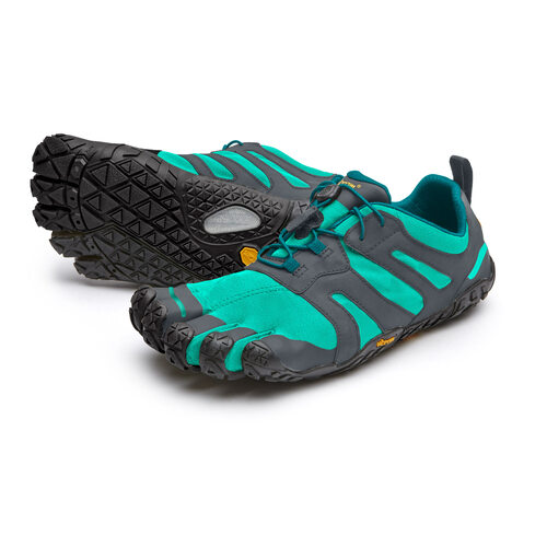 ビブラム Vibram ファイブフィンガーズ レディース V-Trail2.0 Black-Green / 黒いこと-緑であること 19W7603《五本指 シューズ FiveFingers ベアフット トレッキング トレイル幽客 駈けっくら ウォーキング 靴》