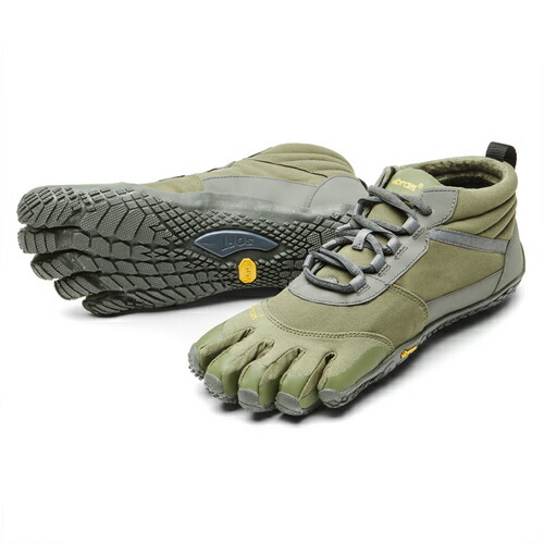 ビブラム Vibram ファイブフィンガーズ レディース V-TREK INSULATED Military/Grey / ブラックグレイグリーン 20W7803 《五本指 シューズ fivefingers ベアフット トレーニング ランニング 靴》