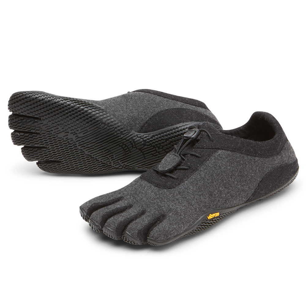 ビブラム Vibram ファイブフィンガーズ レディースKSO ECO WOOL Grey/Black / 薄墨色黒いこと 21W8201《五本指 シューズ fivefingers ベアフット 心地好い 靴》