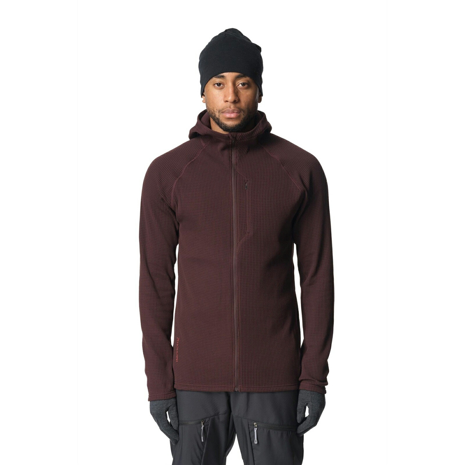 フーディニ Houdini Mens Pace Flow Houdi Red Illusion [8300111211 メンズ ペースフローフーディ 高性能フーディ]