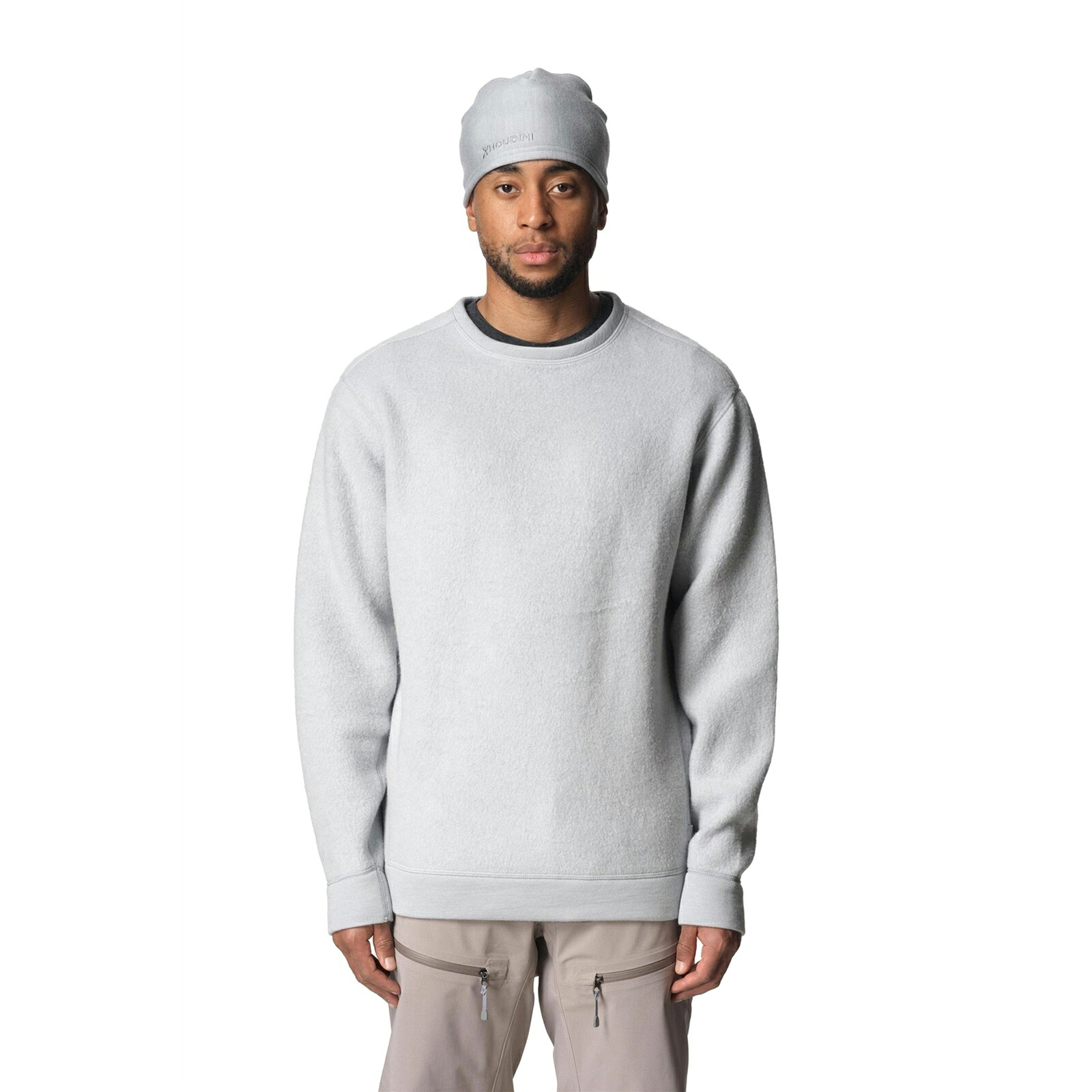 フーディニ Houdini Mens Alto Wool Crew Cloudy Gray [830035A871 メンズ アルトウールクルー 毛糸プルオーバー]