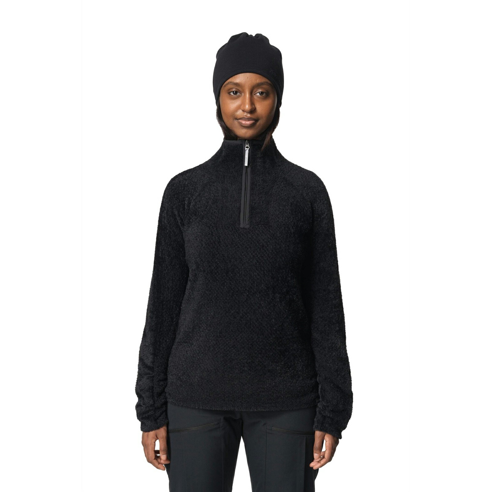 フーディニ Houdini Womens Lykan Half Zip True Black [8300669001 メンズ ライカンハーフジップ レディース]｜vic2（ビックツー）吉祥寺