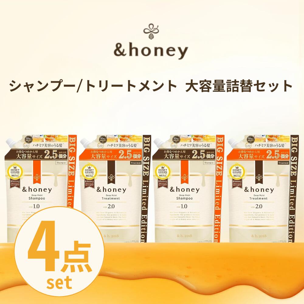 &honey 大容量シャンプー・トリートメント詰替セット