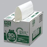 まとめ買い《スズキカコウ》 BM-90N ミミちゃんパック ゴミ袋 半透明 BOX90L 900×1100mm 100枚×4|HBS