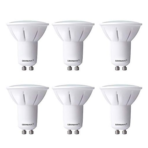 LampaousLED電球GU10口金5W-50Wハロゲン相当-スマート電球-2700K～6500K-電球色、昼白色、温白色、無段階調節屋内照明110V-120V6個セット(リモコンは別途ご購入ください) 5,617円